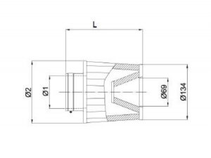 BMC Intake Replacement Filter - 63mm/ 2.5" - FBTW63-140P